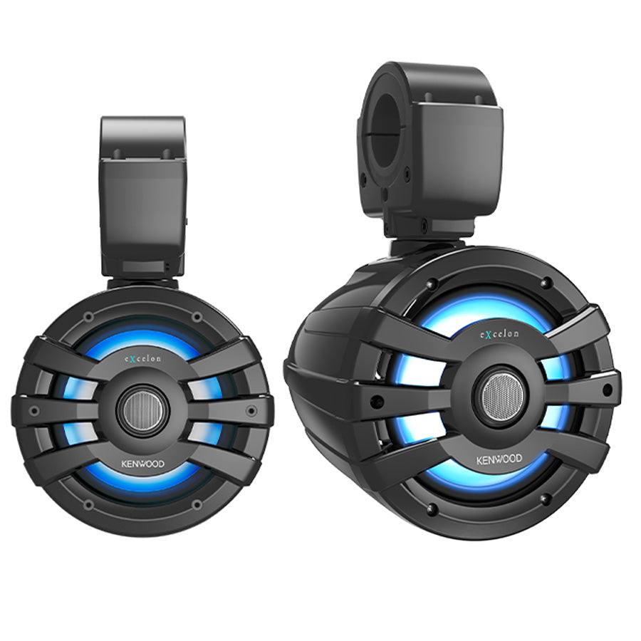 Kenwood eXcelon XM65TBL 6.5" 2-Way Coaxial Tower Speakers with LED Lighting, Black
