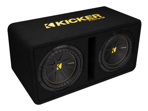 Kicker 50DCWC102 CompC 10" Dual Loaded Subwoofer in Vented Enclosure - Freemans Car Stereo