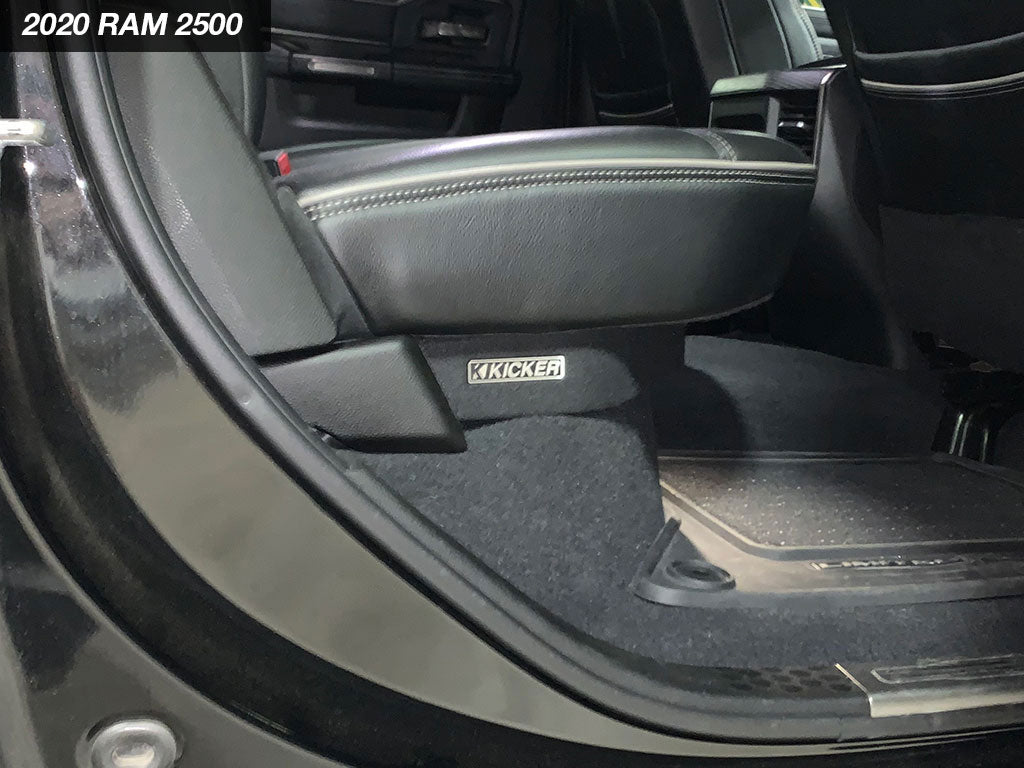 Kicker 51KRDL7T102 L7T Custom Fit Dual 10" Subwoofer Up Firing Enclosure, RAM Specific, 2-ohm - Freemans Car Stereo