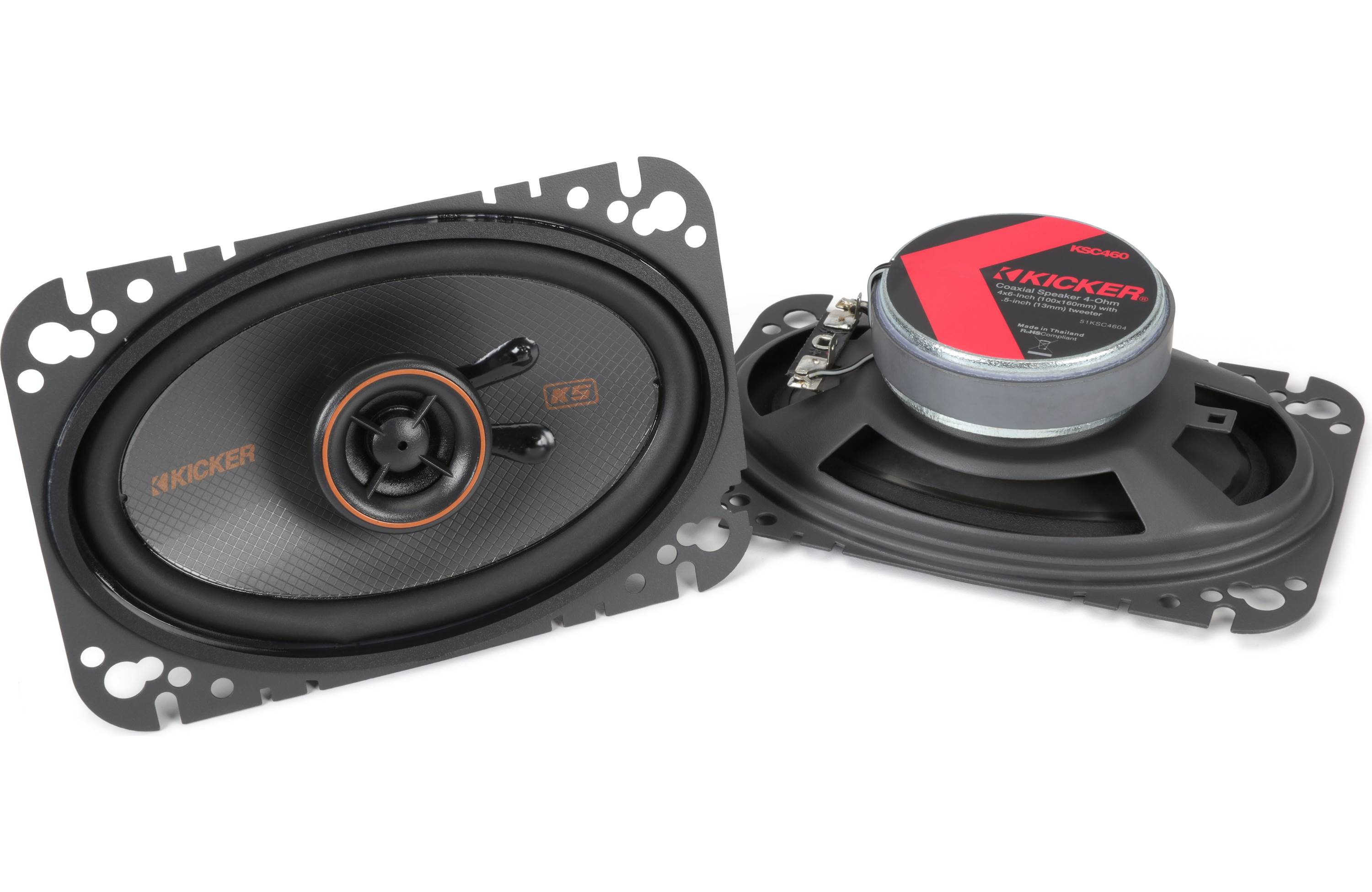 Kicker 51KSC4604 4x6" 2-Way Coaxial Speakers - Freemans Car Stereo