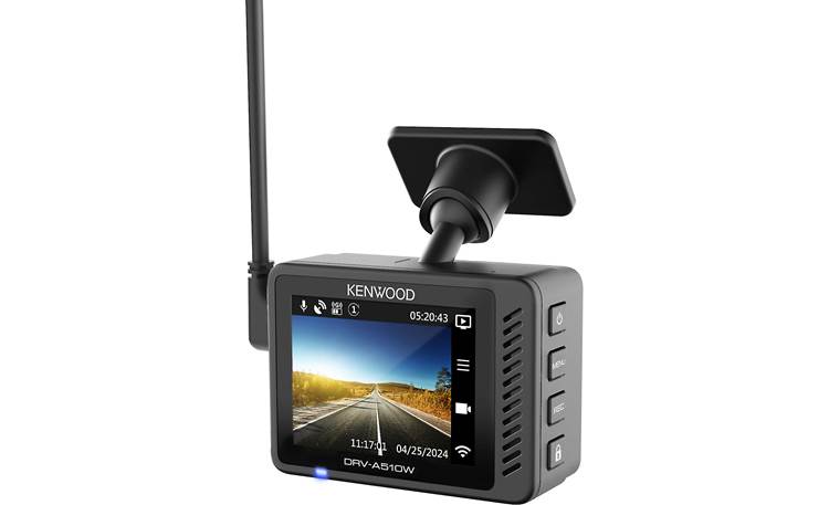 Kenwood DRV-A510WDP HD dash cam with Wi-Fi, GPS, and rear-view cam