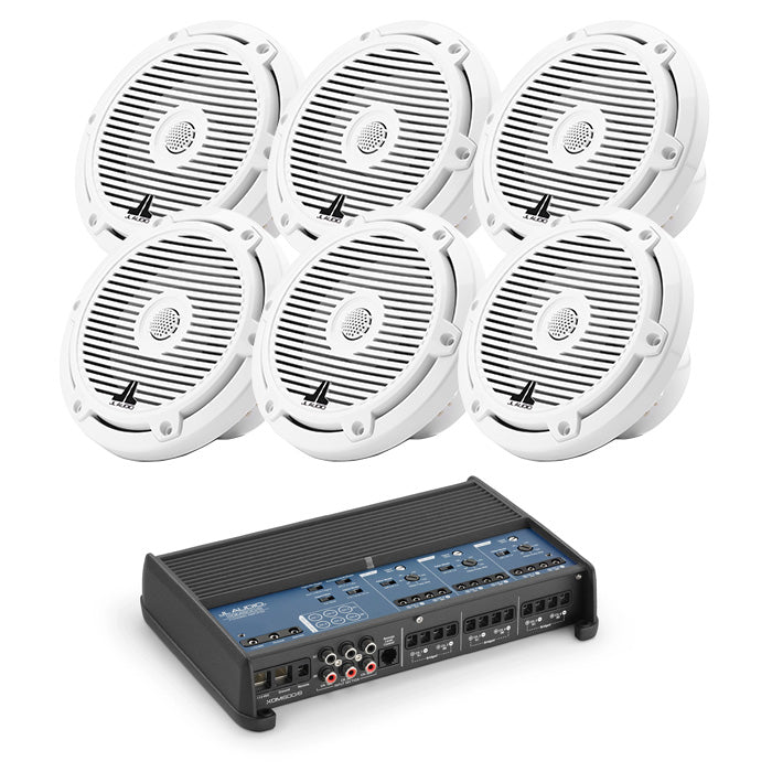 JL Audio XDM600/6 Amp + 3 Pairs M3-650X-C-GW Marine Speaker Bundle - Freemans Car Stereo
