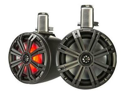 Kicker 45KMTC8 8" Marine Tower Speakers - Black - Freeman's Car Stereo