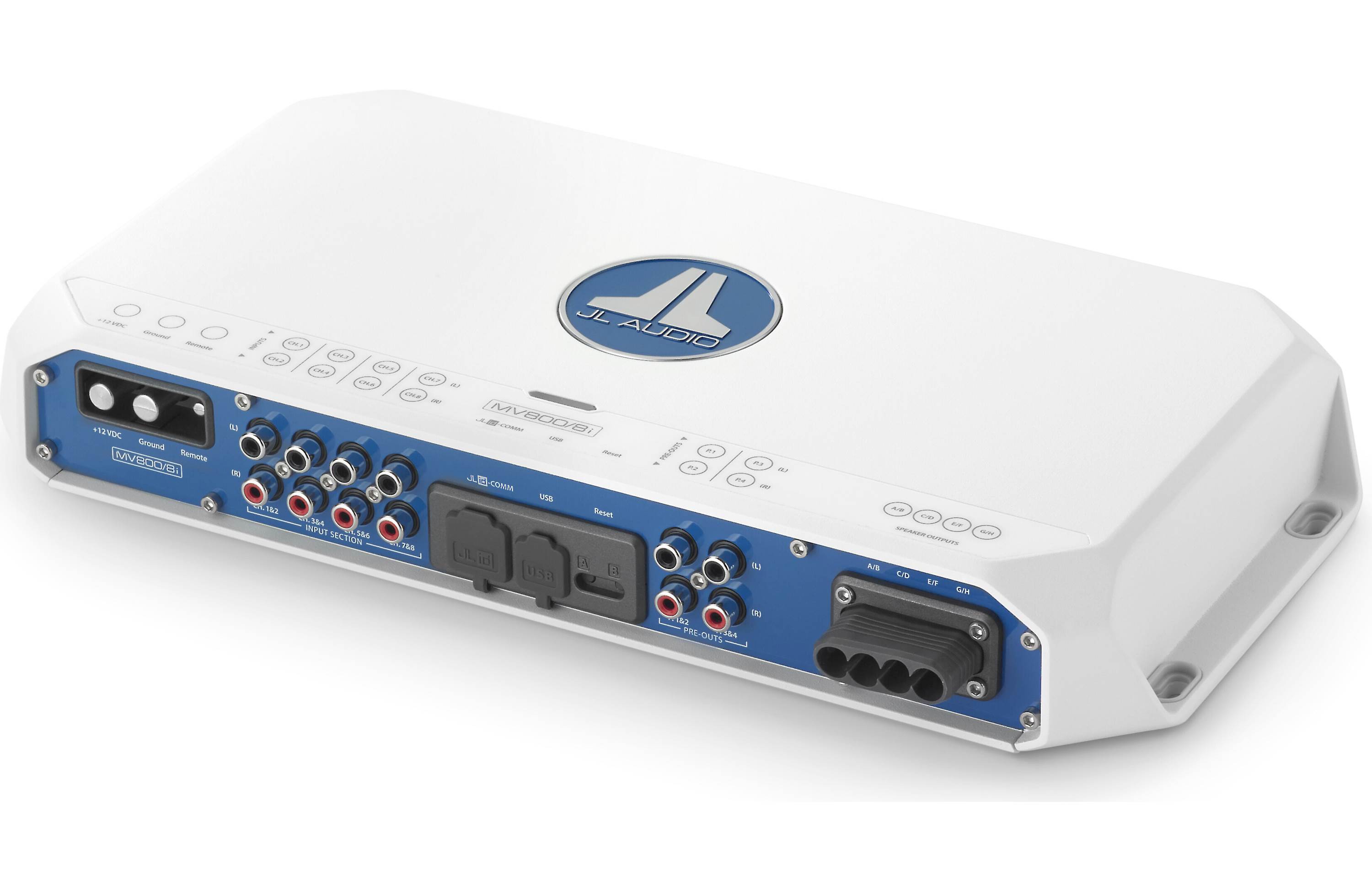 JL Audio MV800/8I Marine 8 Channel Amplifier 75 Watts RMS w/ DSP