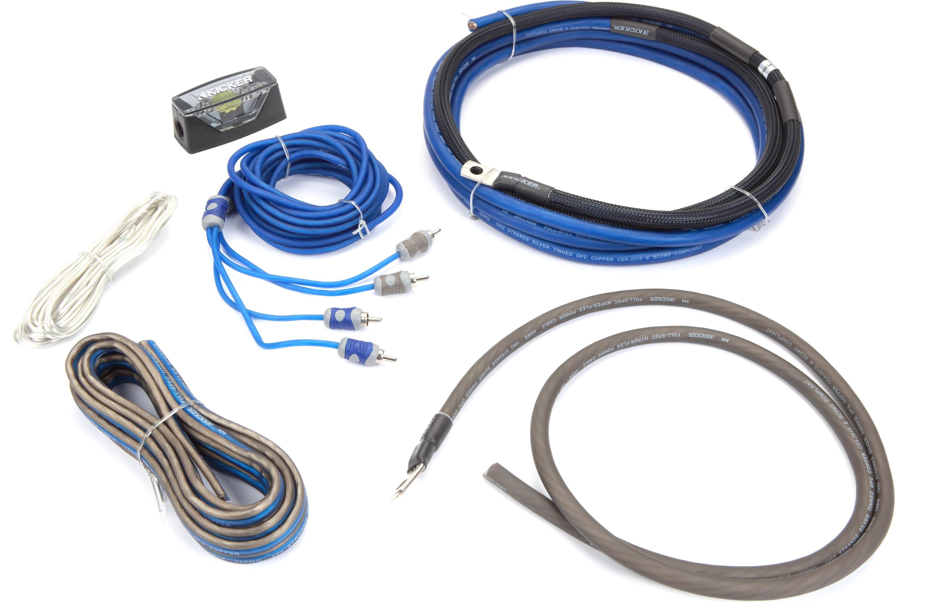 Kicker 46CXA8001T Amplifier + 46CK4 Amp Wiring Kit + 46CXARC Bass Knob + 46KISLOC - Freemans Car Stereo