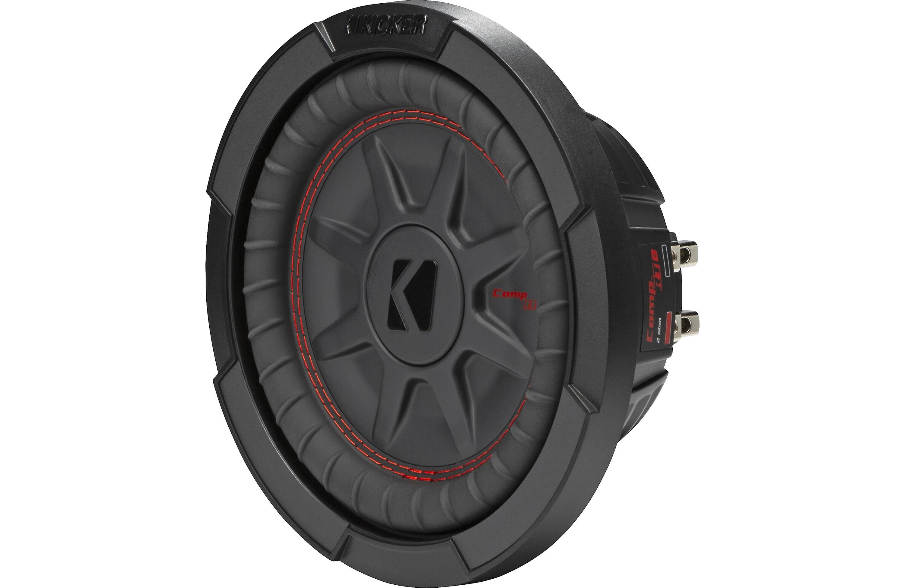 Kicker 48CWRT84 8" Shallow-Mount Subwoofer with Dual Voice Coils 4-ohms - Freemans Car Stereo