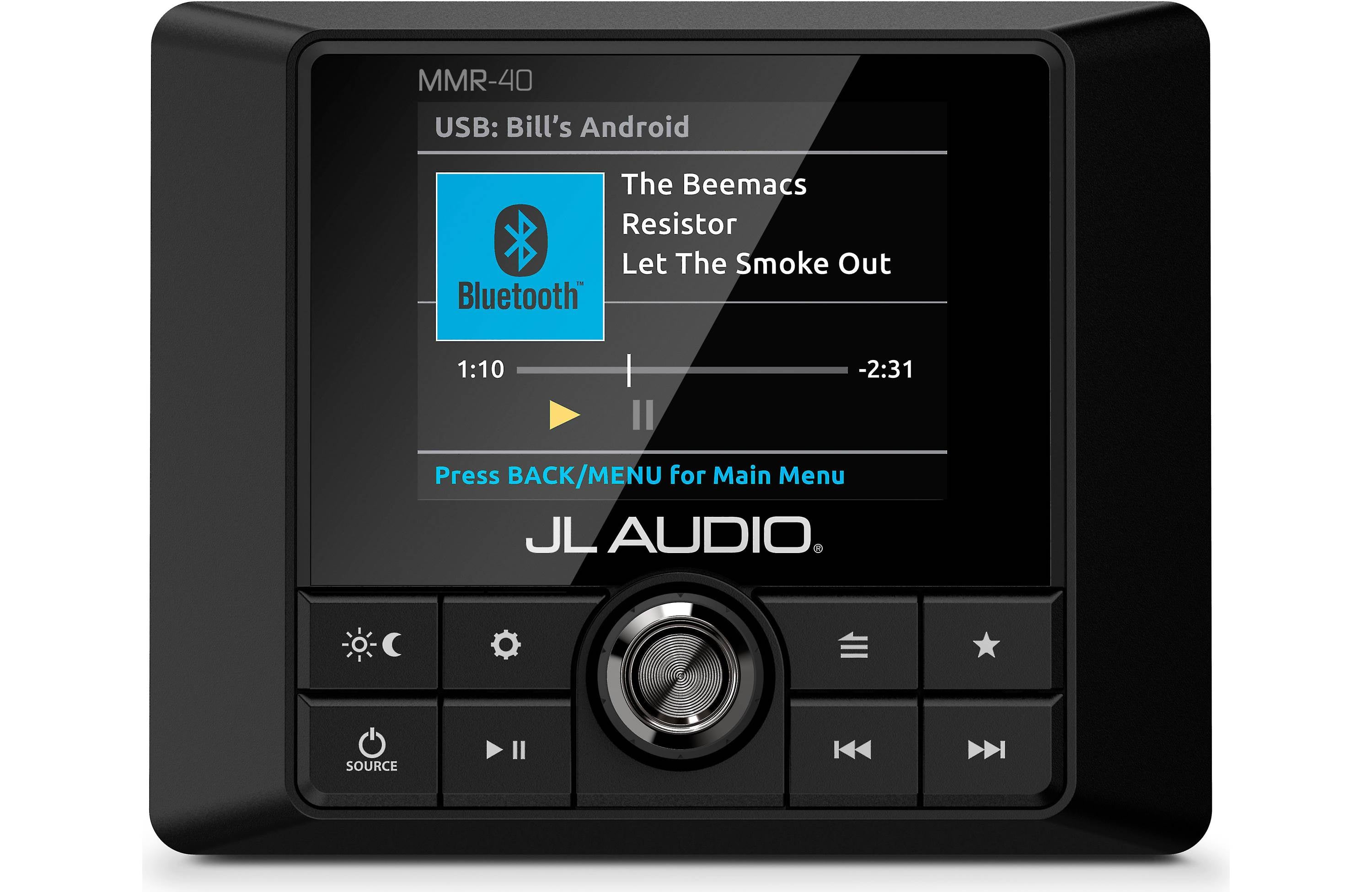 JL Audio MMR-40 Wired Full-Function NMEA 2000 Network Controller with Full-Color LCD Display for use with MediaMaster