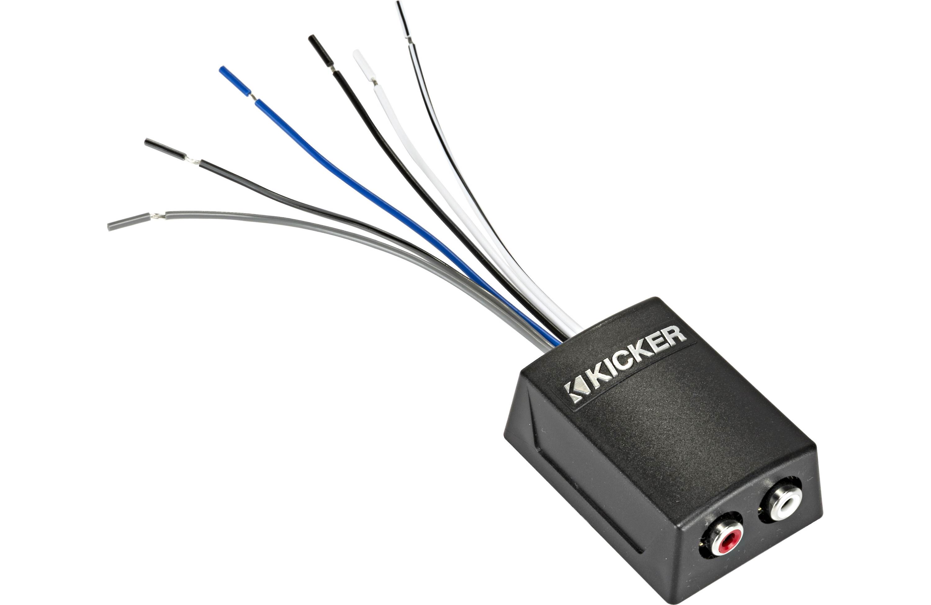 Kicker 46KISLOC2 2-Channel Line Output Converter with 12-volt turn-on lead - Freemans Car Stereo