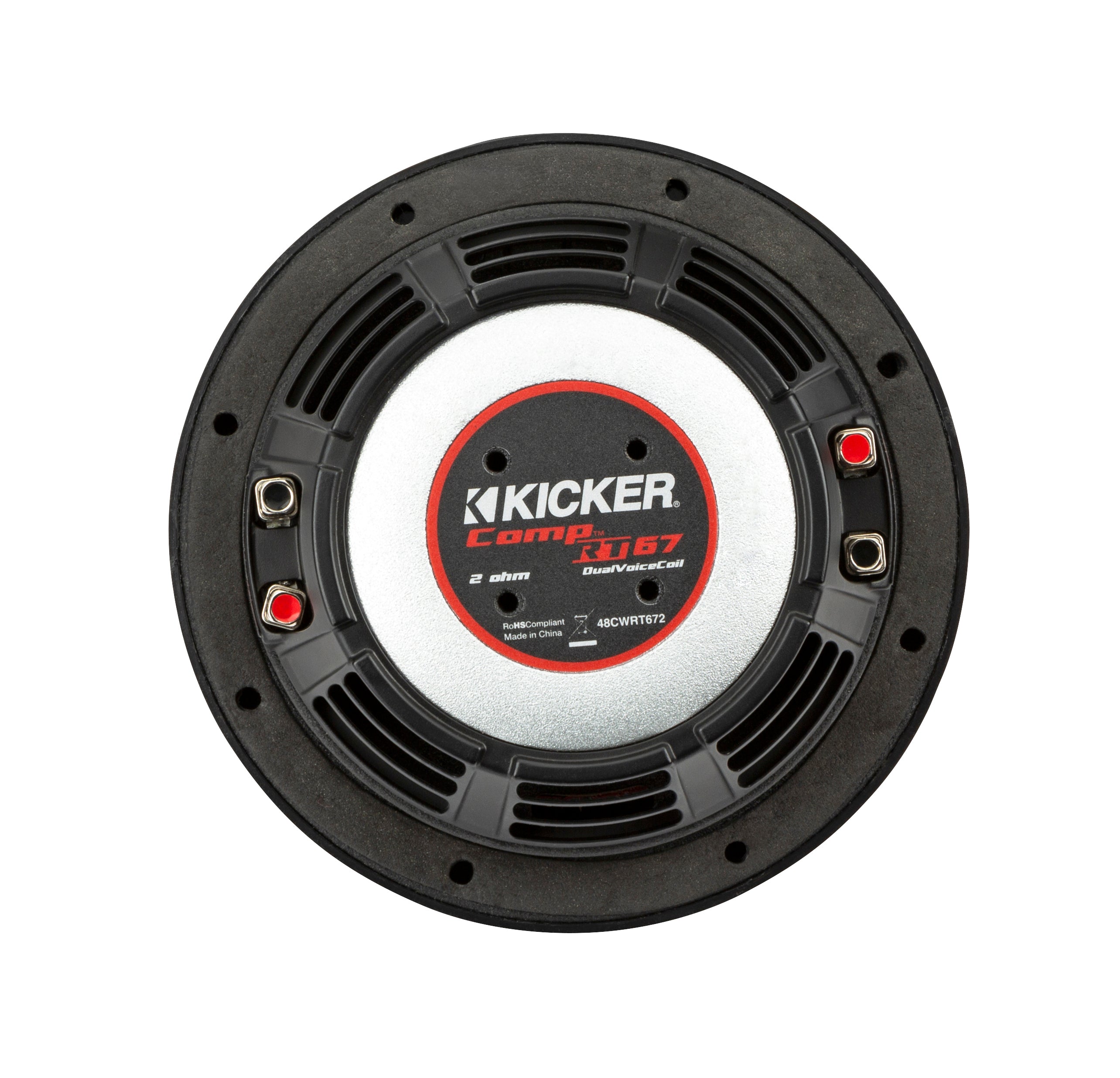 Kicker 48CWRT672 CompRT 6.75-Inch (165mm) Subwoofer DVC, 2-Ohm 150W - Freemans Car Stereo