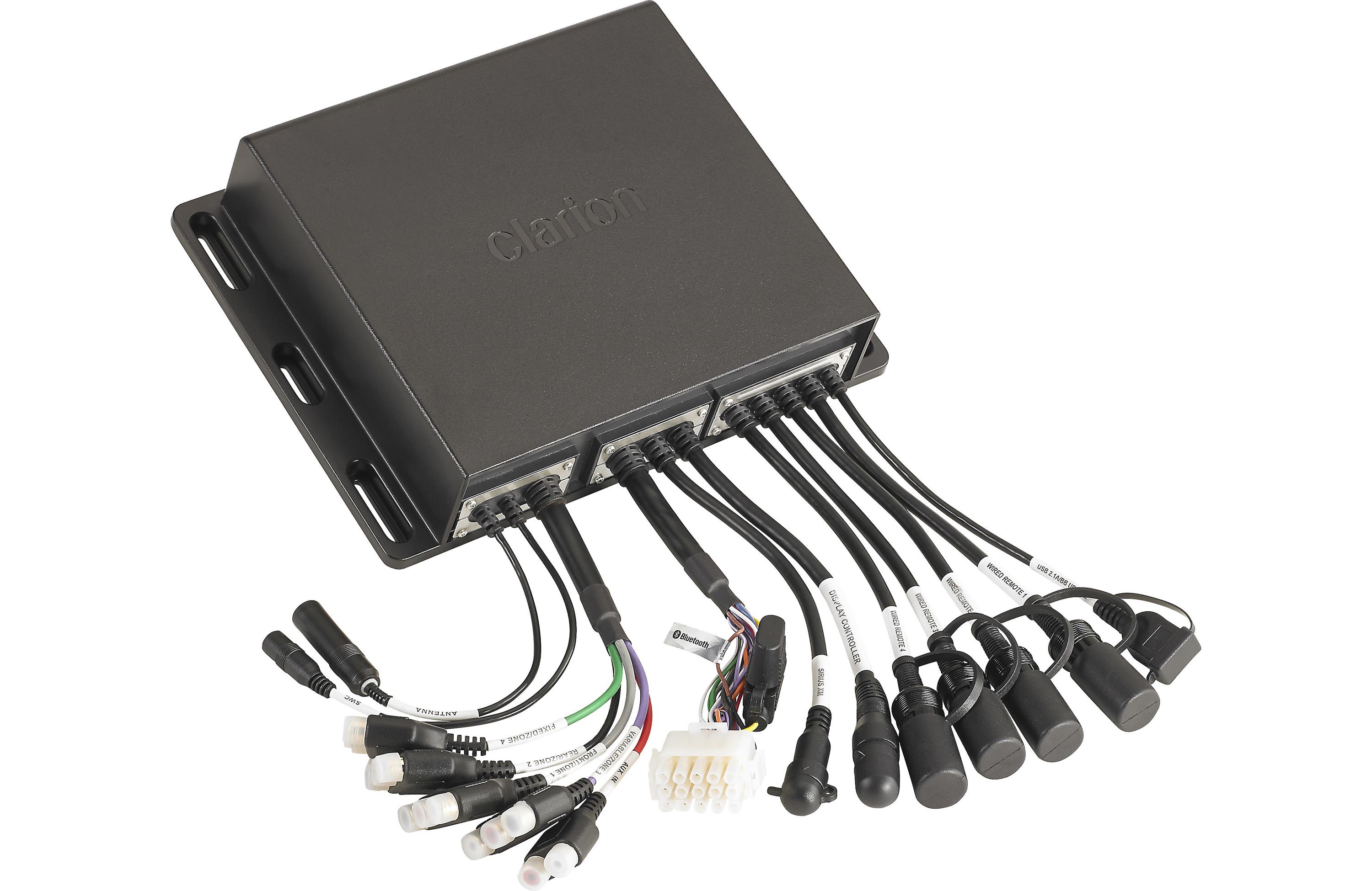 Clarion CMS4 Marine Black Box Digital Media Receiver with Watertight Commander