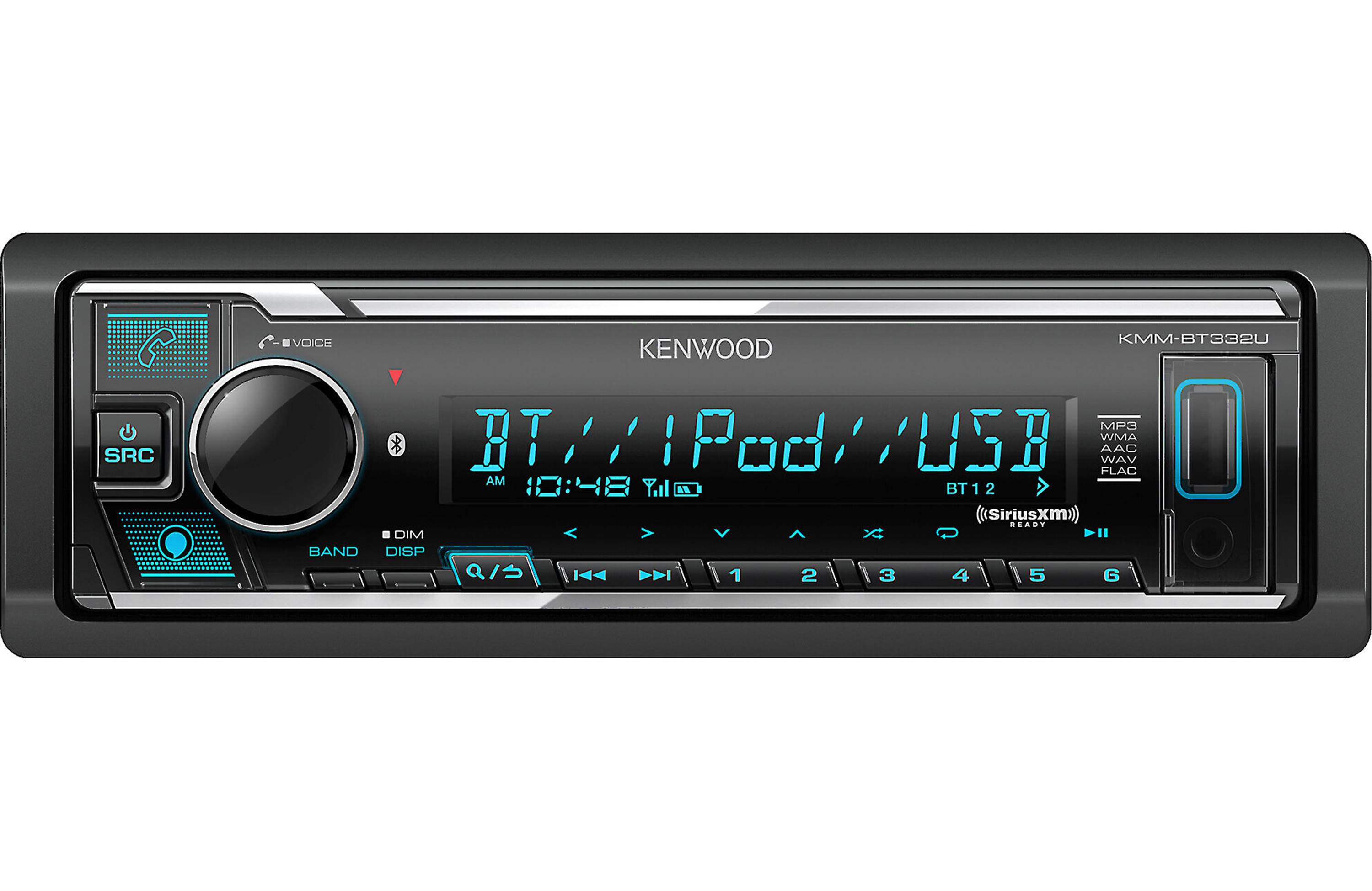Kenwood KMM-BT332U 1-DIN Multimedia Car Stereo Receiver - Freemans Car Stereo
