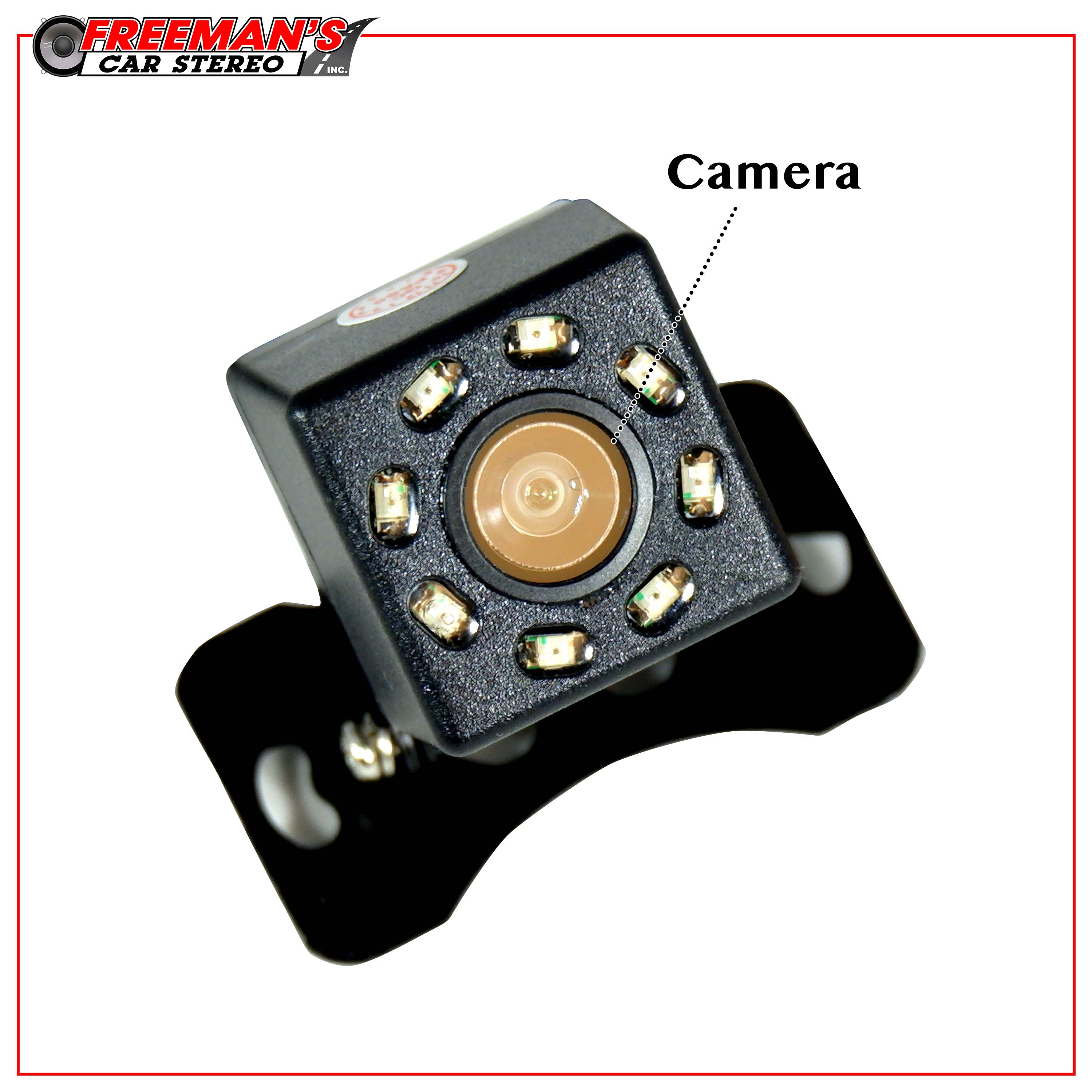FCS LPCAM8 8 LED Square Hanging Backup Camera - Freemans Car Stereo