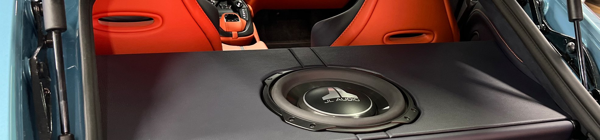 A Subwoofer installed in a vehicle