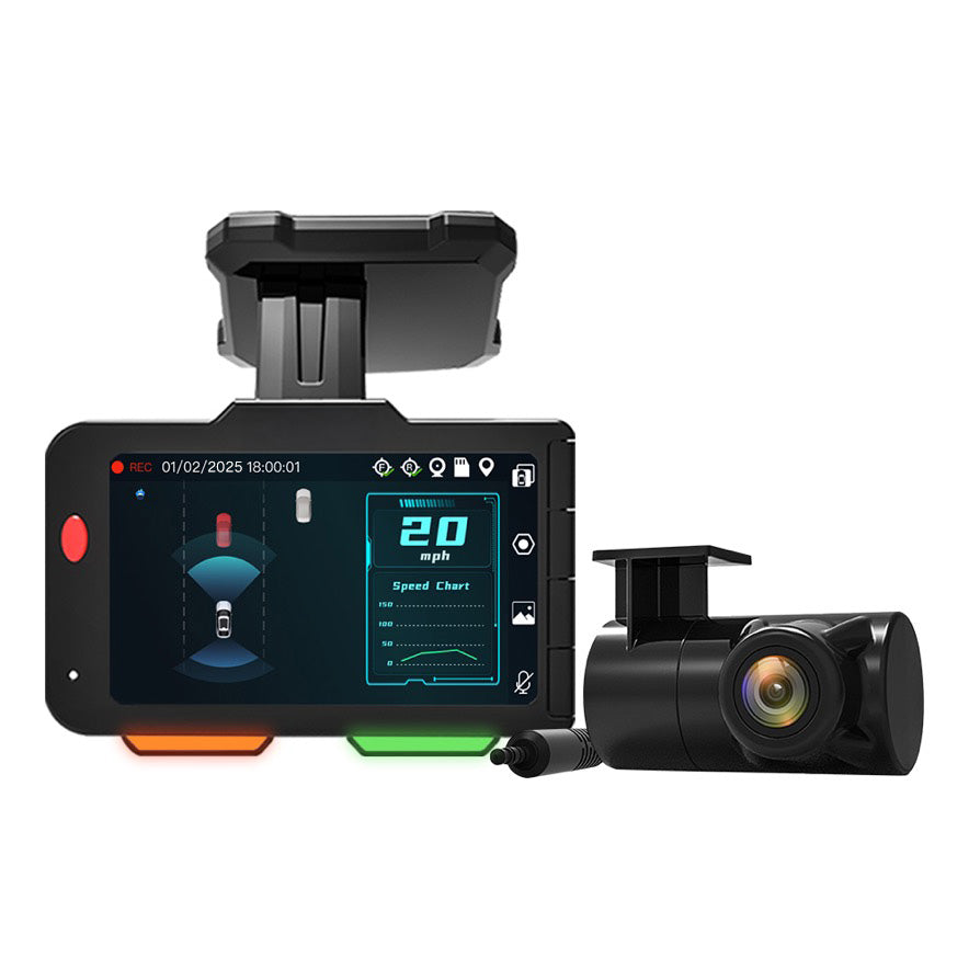 Audiovox VOXX ACADC5 4K AI Dash Camera with 1080P HD Rear Camera