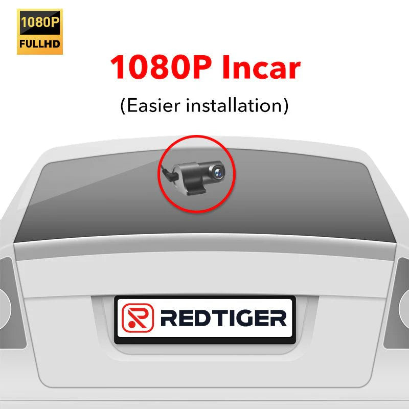 REDTIGER F7NP 4K Dash Cam Front and Rear, Built In Wi-Fi GPS, 32GB SD Card Included