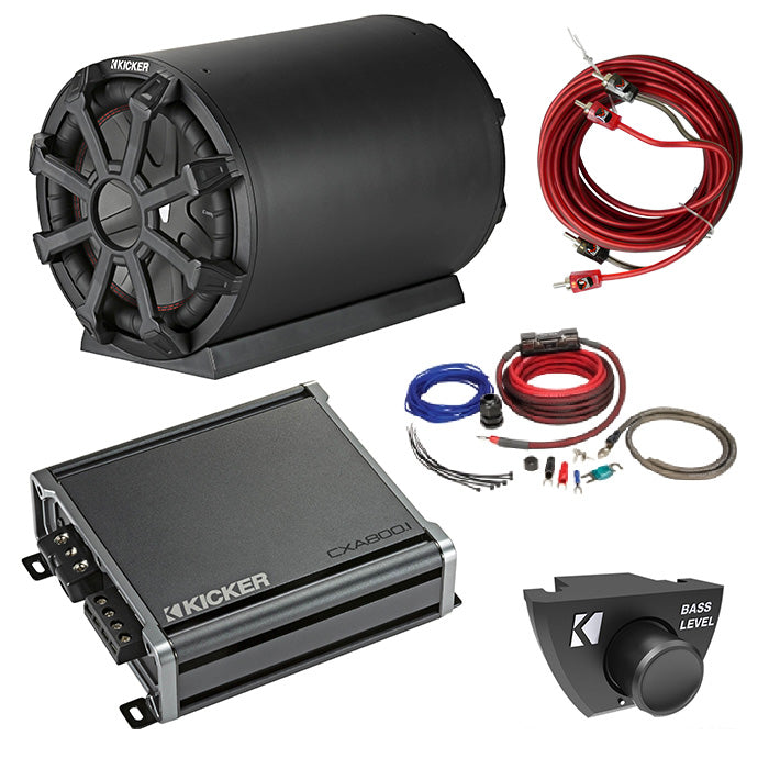 Kicker 46CWTB102 Amplifer and Subwoofer Bass Bundle with Install Kit - Freemans Car Stereo