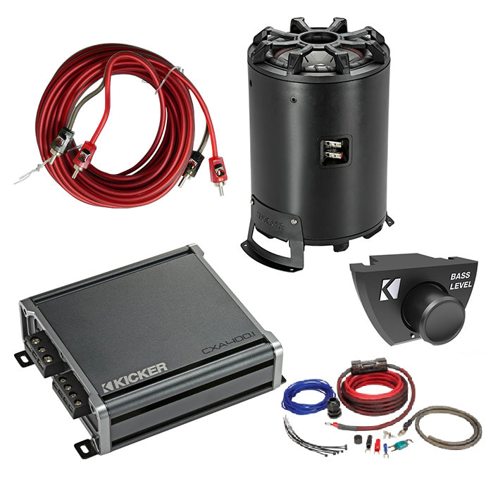 Kicker 46CWTB82 Amplifer and Subwoofer Bass Bundle with Install Kit - Freemans Car Stereo