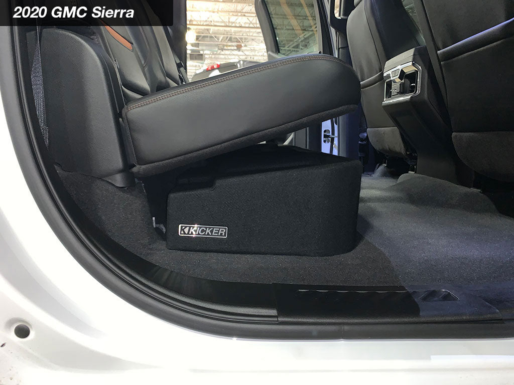 Kicker 51KGMDL7T122 L7T Custom Fit Dual 12" Subwoofer Down Firing Enclosure, Compatible with Select Sierra or Silverado - Freemans Car Stereo