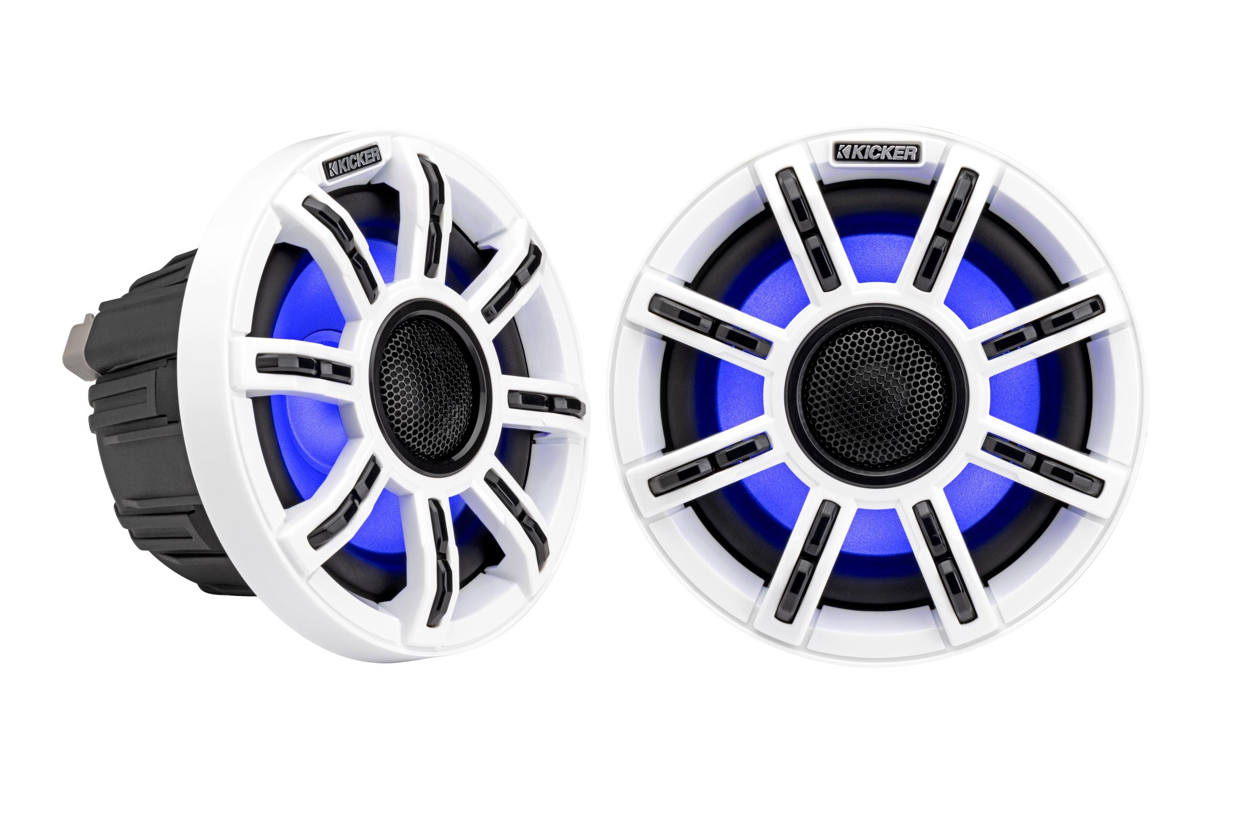 Kicker 51MSC65 6.5" 2-Way Marine Speakers with RGBW LED Lighting - Freemans Car Stereo