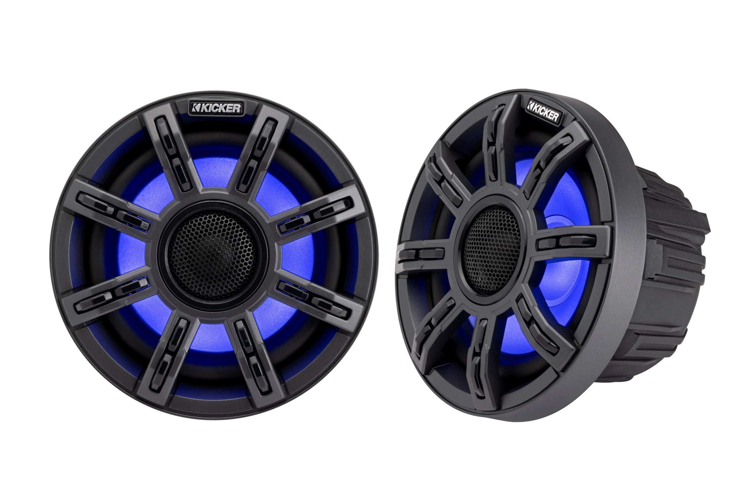 Kicker 51MSC65 6.5" 2-Way Marine Speakers with RGBW LED Lighting - Freemans Car Stereo