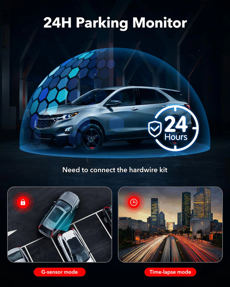 REDTIGER F7NP 4K Dash Cam Front and Rear, Built In Wi-Fi GPS, 32GB SD Card Included