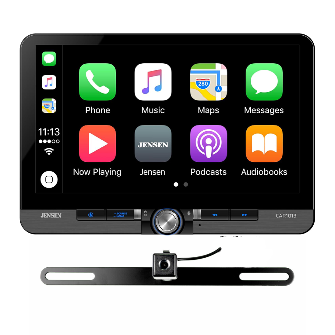 Jensen CAR1013 10.1″ Wireless Android Auto & Apple CarPlay Digital Receiver w/BUCAM350 - Freemans Car Stereo