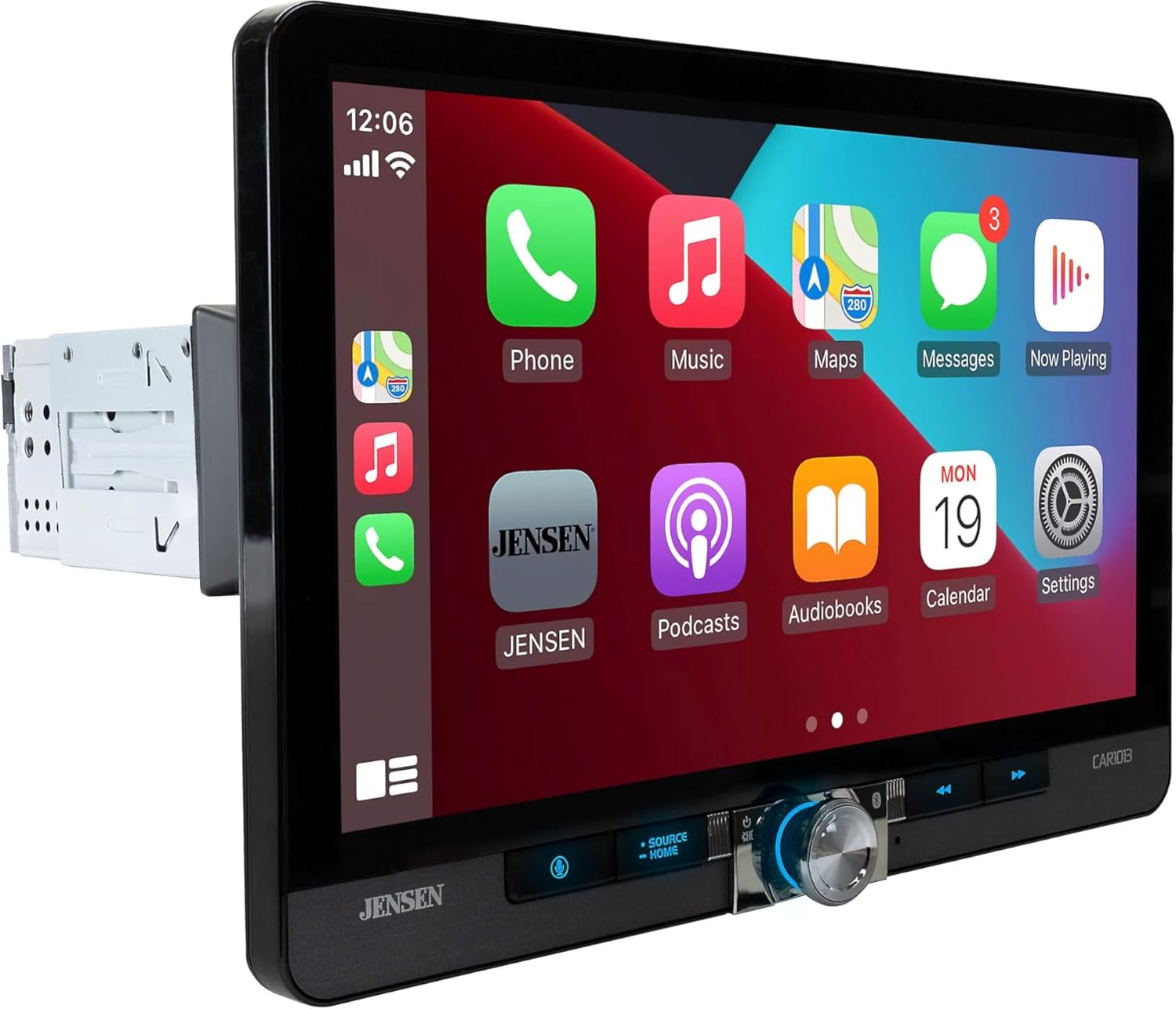 Jensen CAR1013 10.1″ Wireless Android Auto & Apple CarPlay Digital Receiver w/BUCAM350 - Freemans Car Stereo