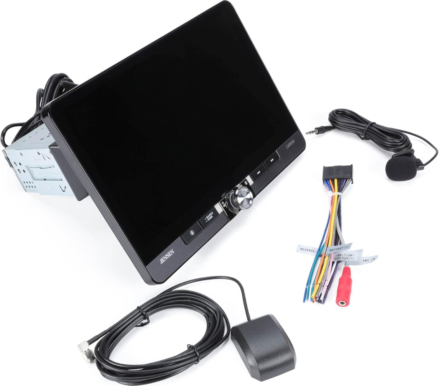 Jensen CAR1013 10.1″ Wireless Android Auto & Apple CarPlay Digital Receiver w/BUCAM350 - Freemans Car Stereo