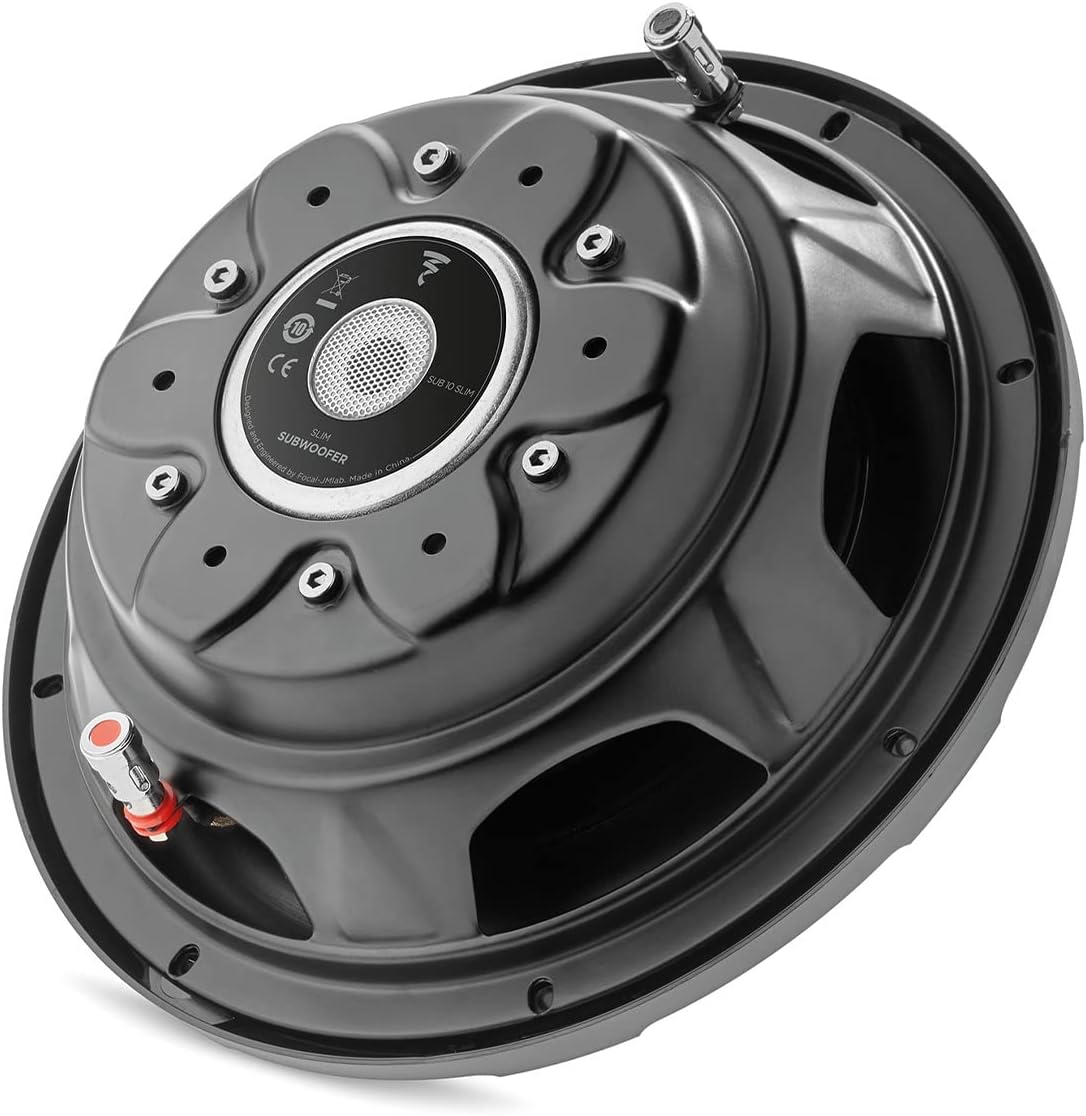 Focal SUB 10 Slim 10" Shallow Mount Subwoofer, Single 4-Ohm, 230W RMS - 460 W MAX