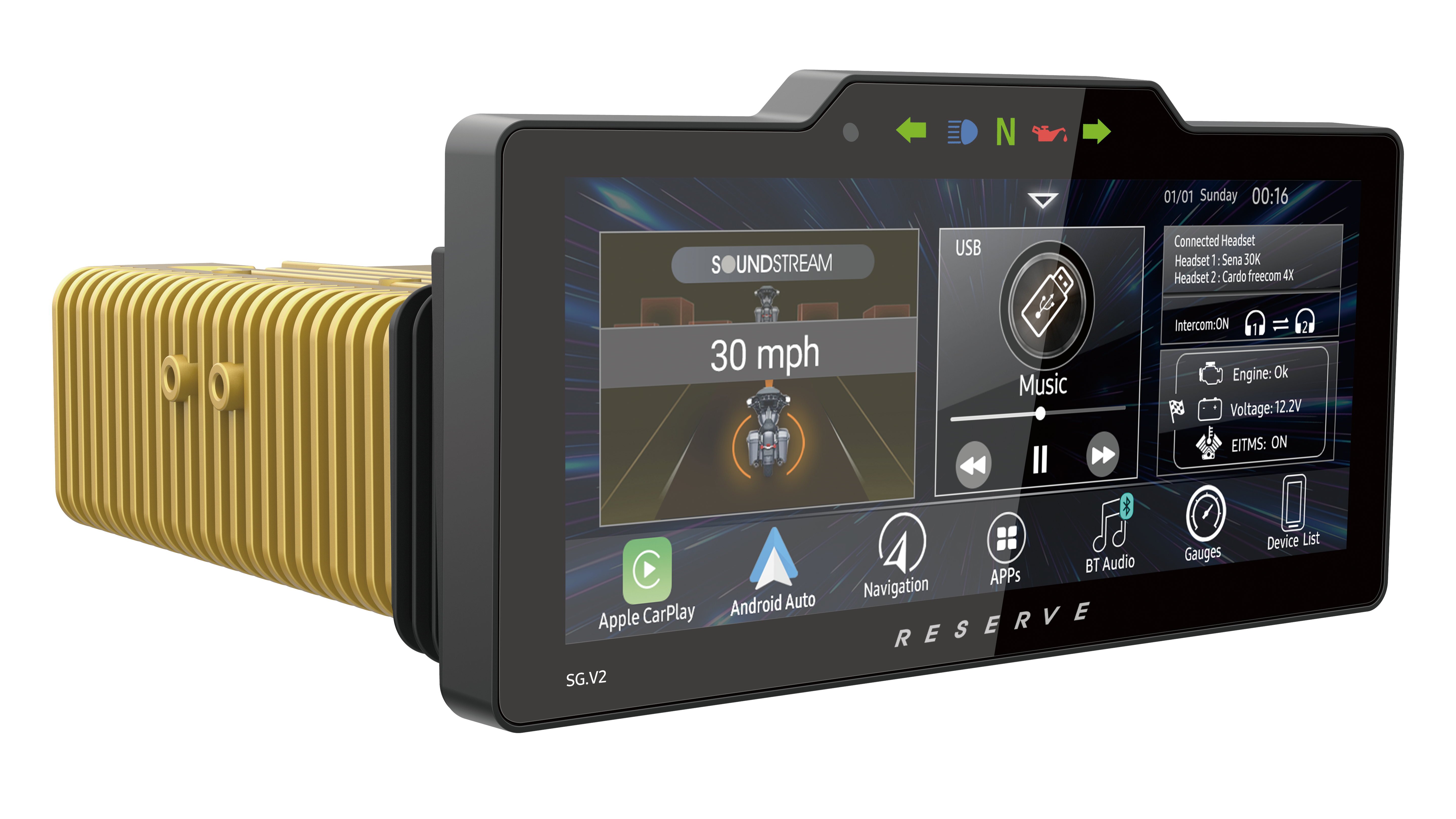 Soundstream Reserve SG.V2 Radio Plug-N-Play Head Unit for 1998-2013 Street Glide