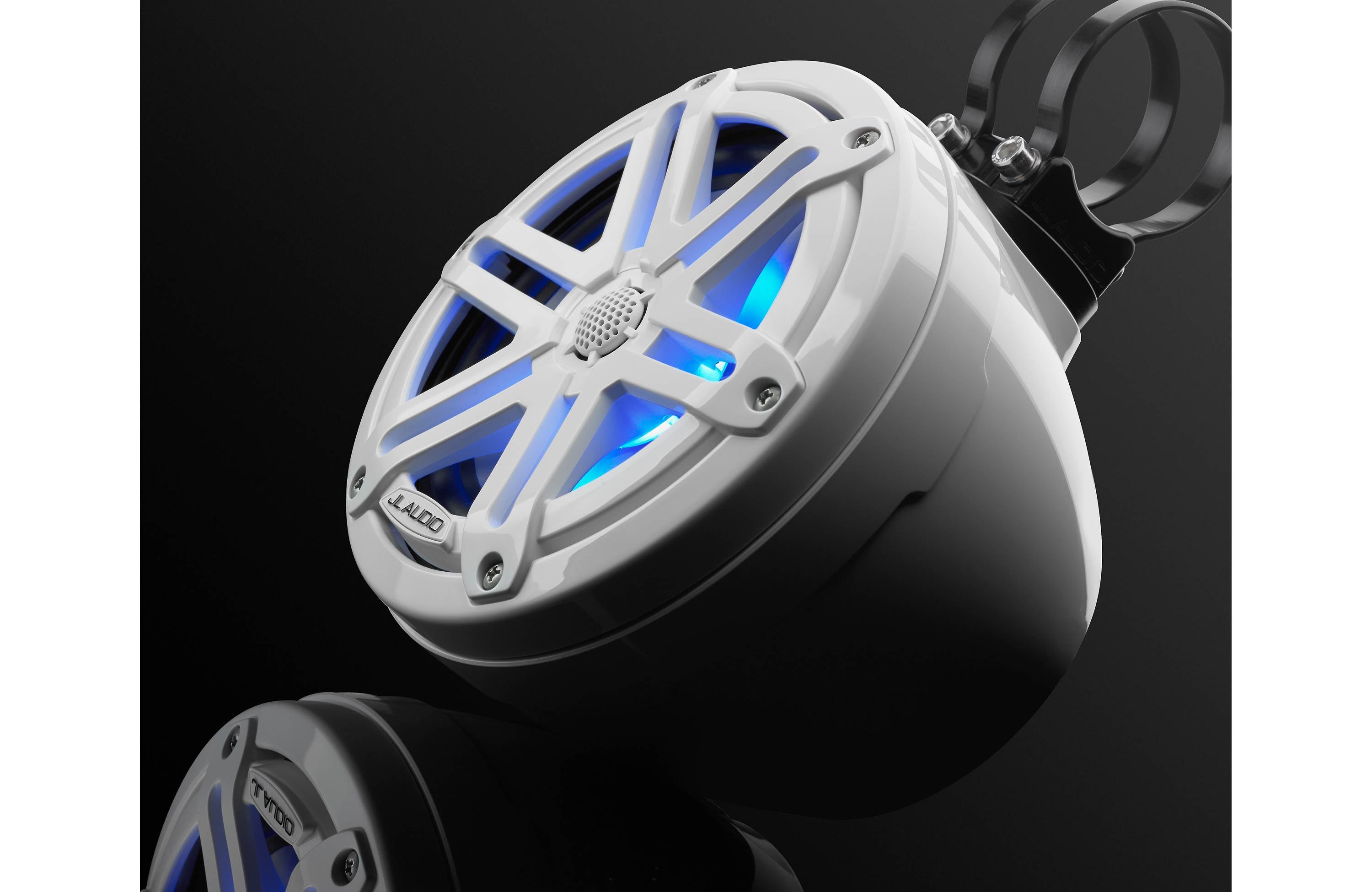 JL Audio M3-650VEX-Gw-S-Gw-i 6.5"  Enclosed Coaxial System with RGB LED Lighting, Gloss White Enclosure, Gloss White Sport Grilles