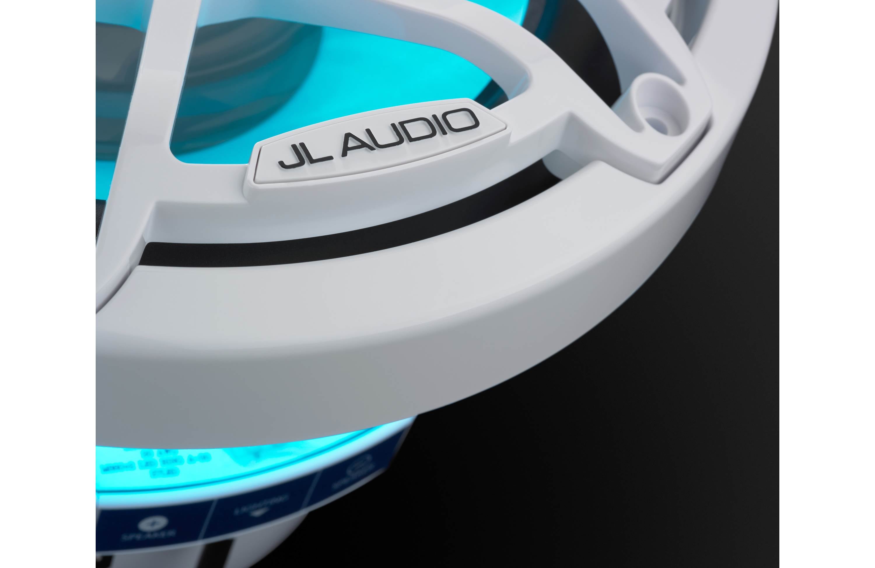 JL Audio M6-880X-S-GWGW-I 8.8" Marine Speaker System, RGB LED, Gloss White, Sport Grill - Freemans Car Stereo