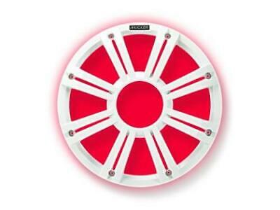 Kicker 45KMG10W 10" Grille For Kicker KM10 and KMF10 Subwoofers 2/Built-In LEDs - White - Freeman's Car Stereo