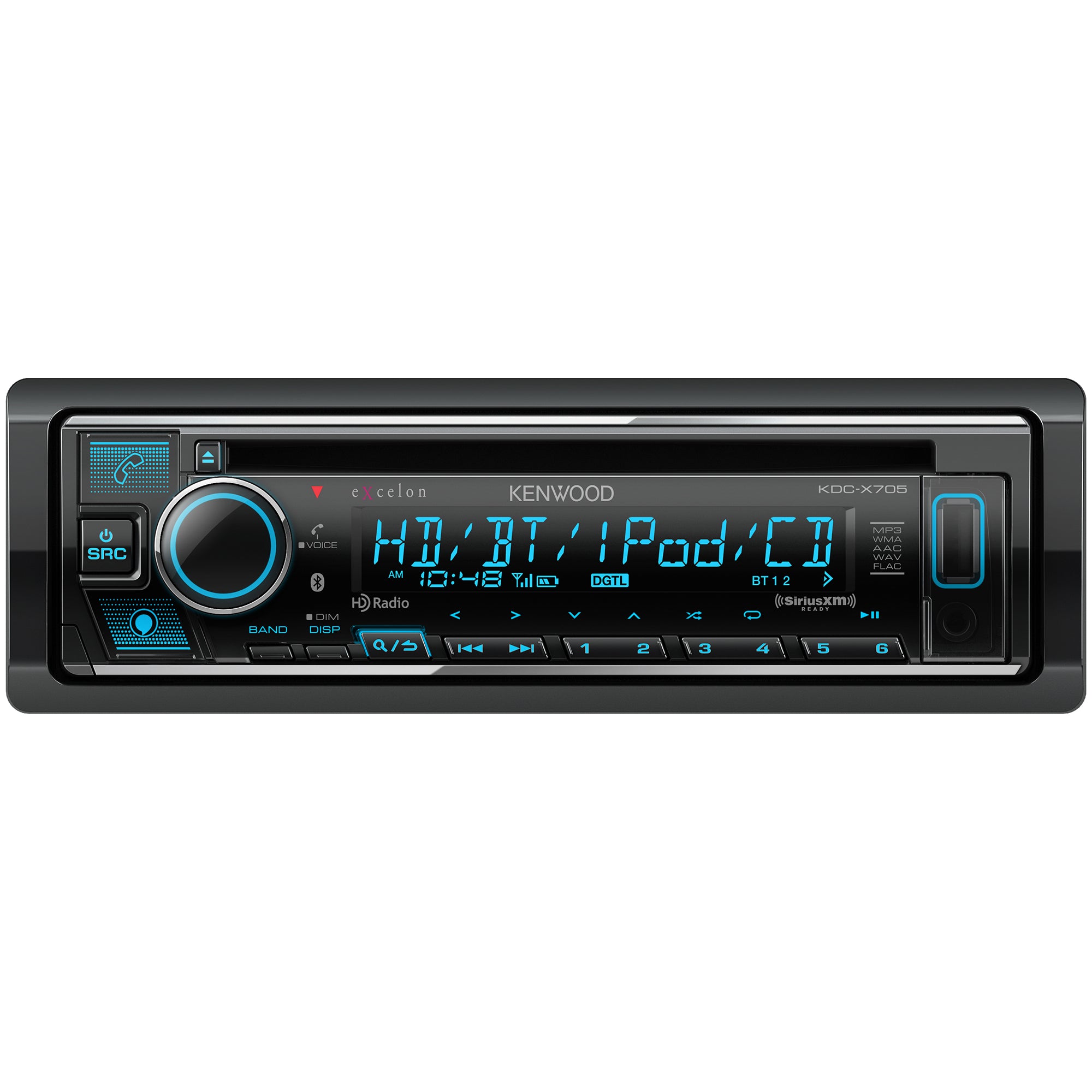 Kenwood KDC-X705 1-DIN CD Car Stereo Receiver w/ HD Radio - Freemans Car Stereo