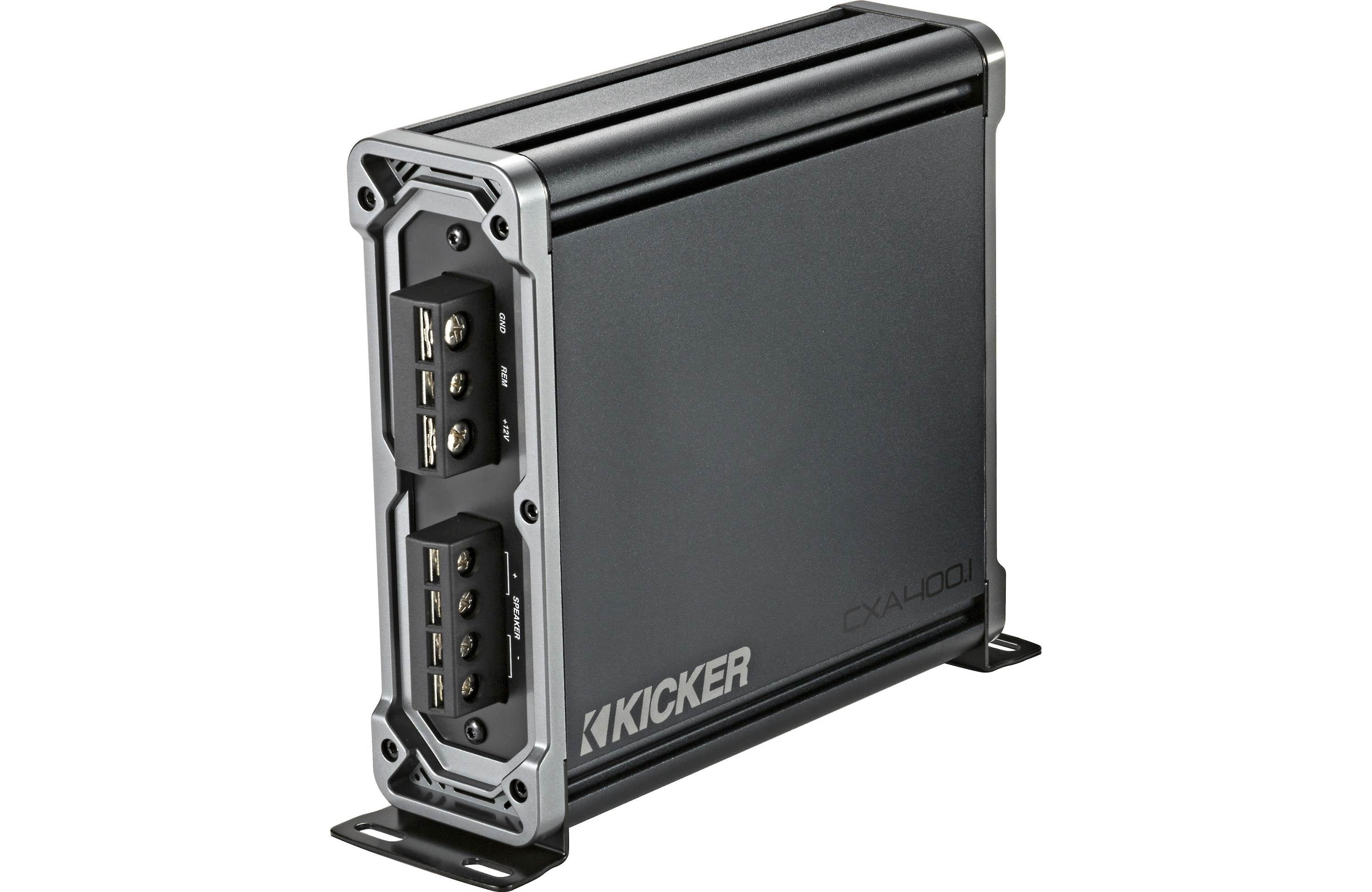 Kicker 46CXA4001T Amplifier + 46CK8 Wiring Kit + 46CXARC Bass Knob + 46KISLOC