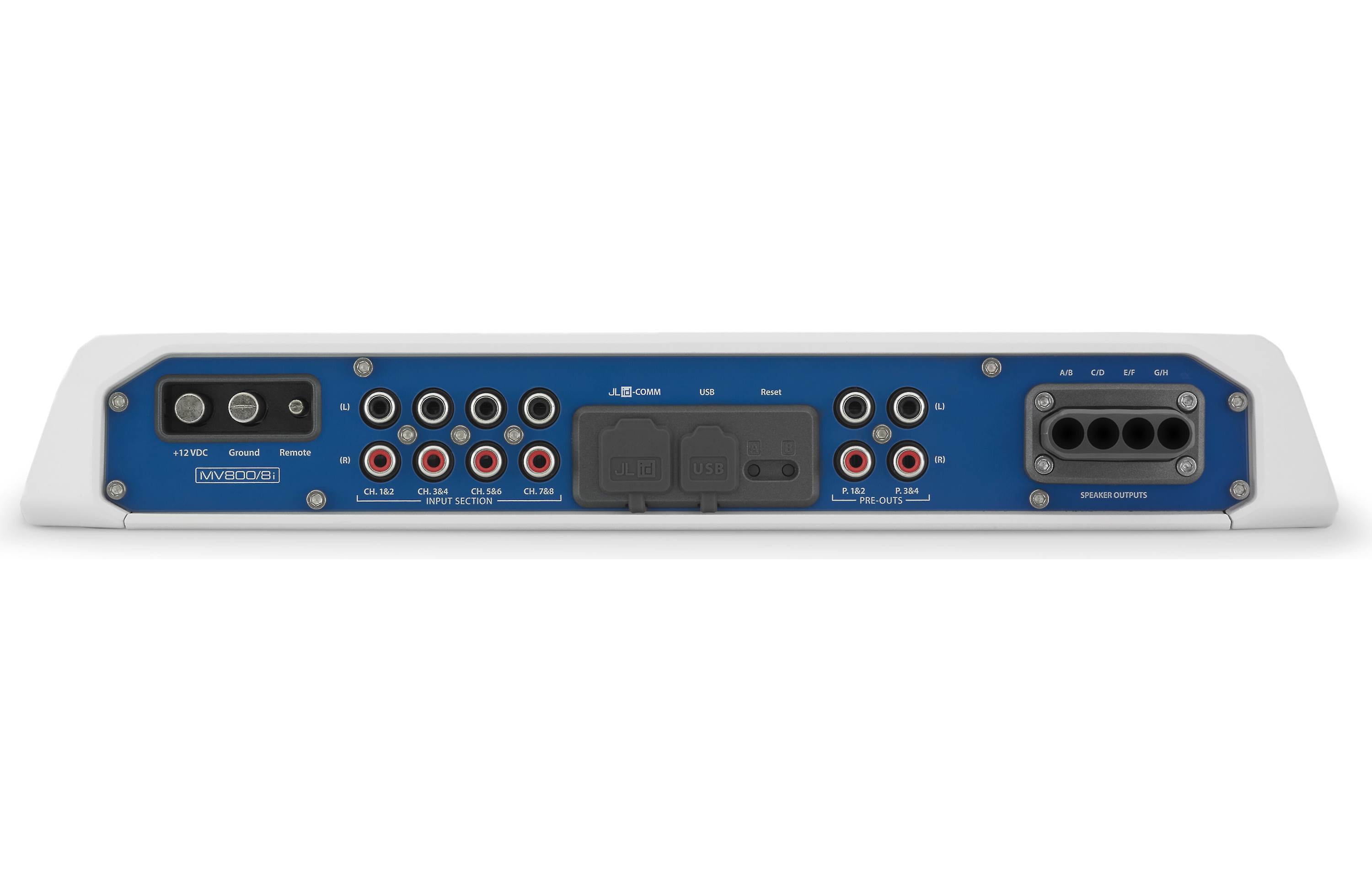 JL Audio MV800/8I Marine 8 Channel Amplifier 75 Watts RMS w/ DSP