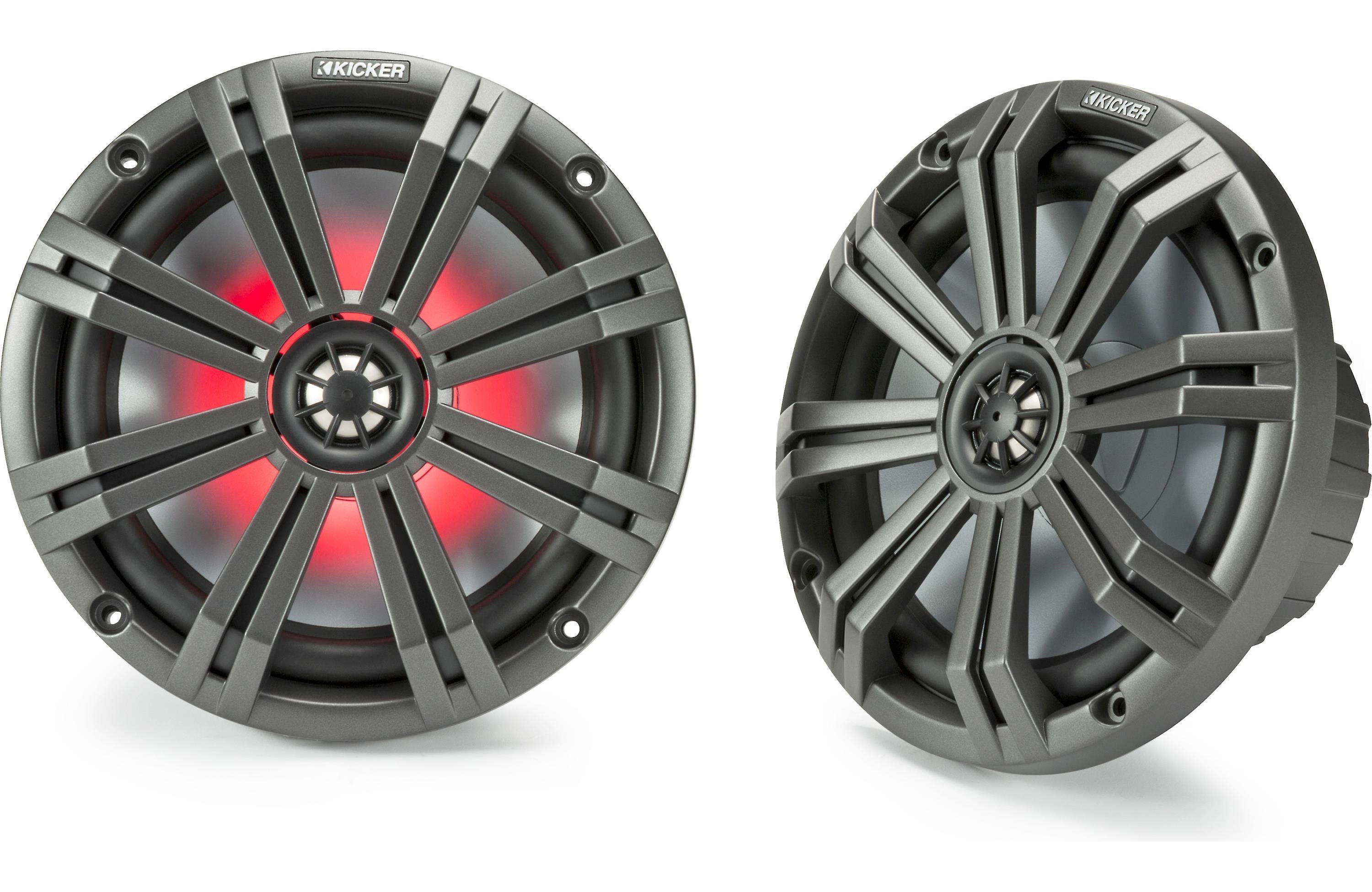 Kicker 45KM84L x3 Pair Marine Speaker + 48KMA6006 Amp + FREE 41KMLC Remote Bundle