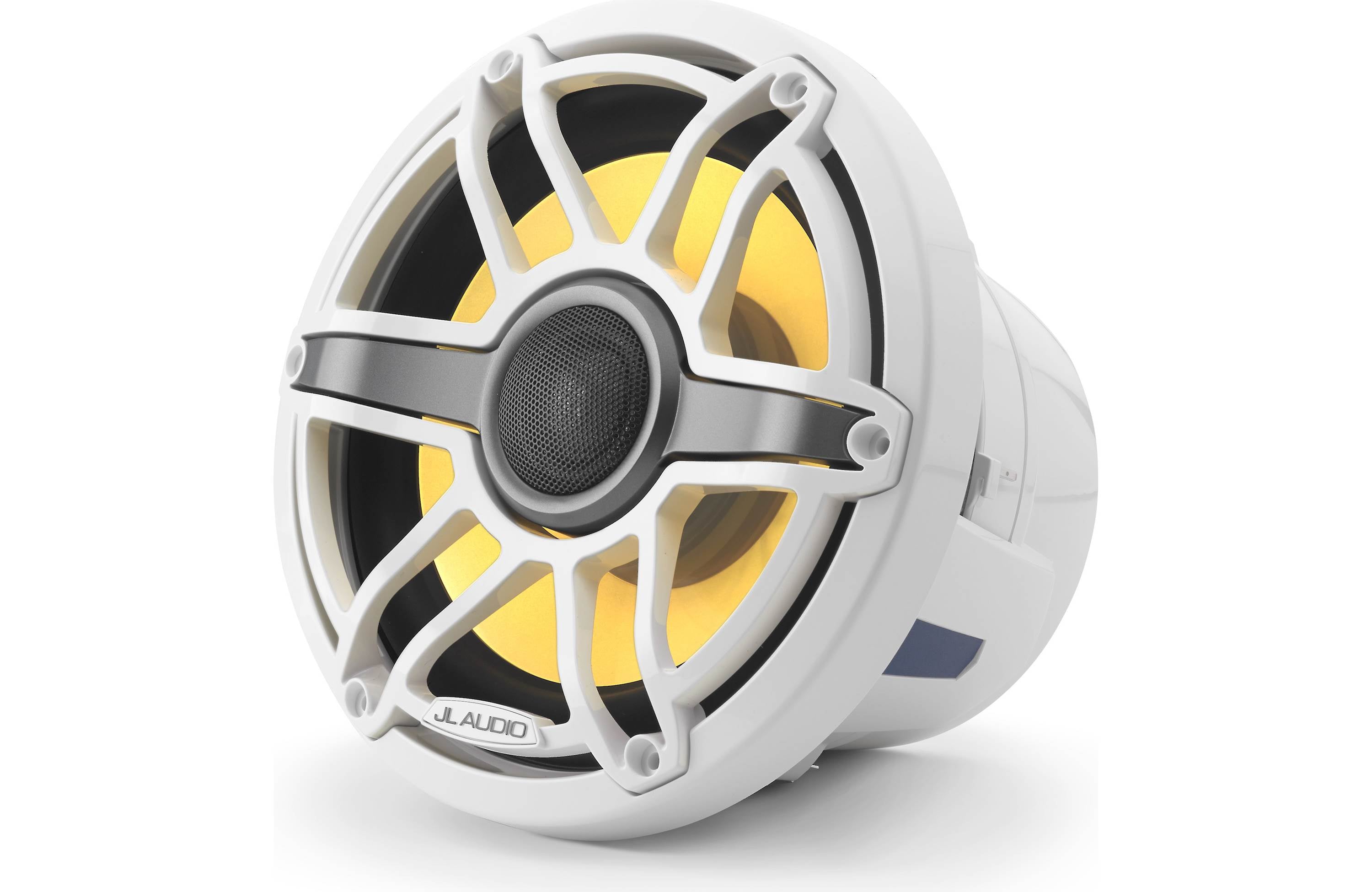JL Audio M6-880X-S-GWGW-I 8.8" Marine Speaker System, RGB LED, Gloss White, Sport Grill - Freemans Car Stereo