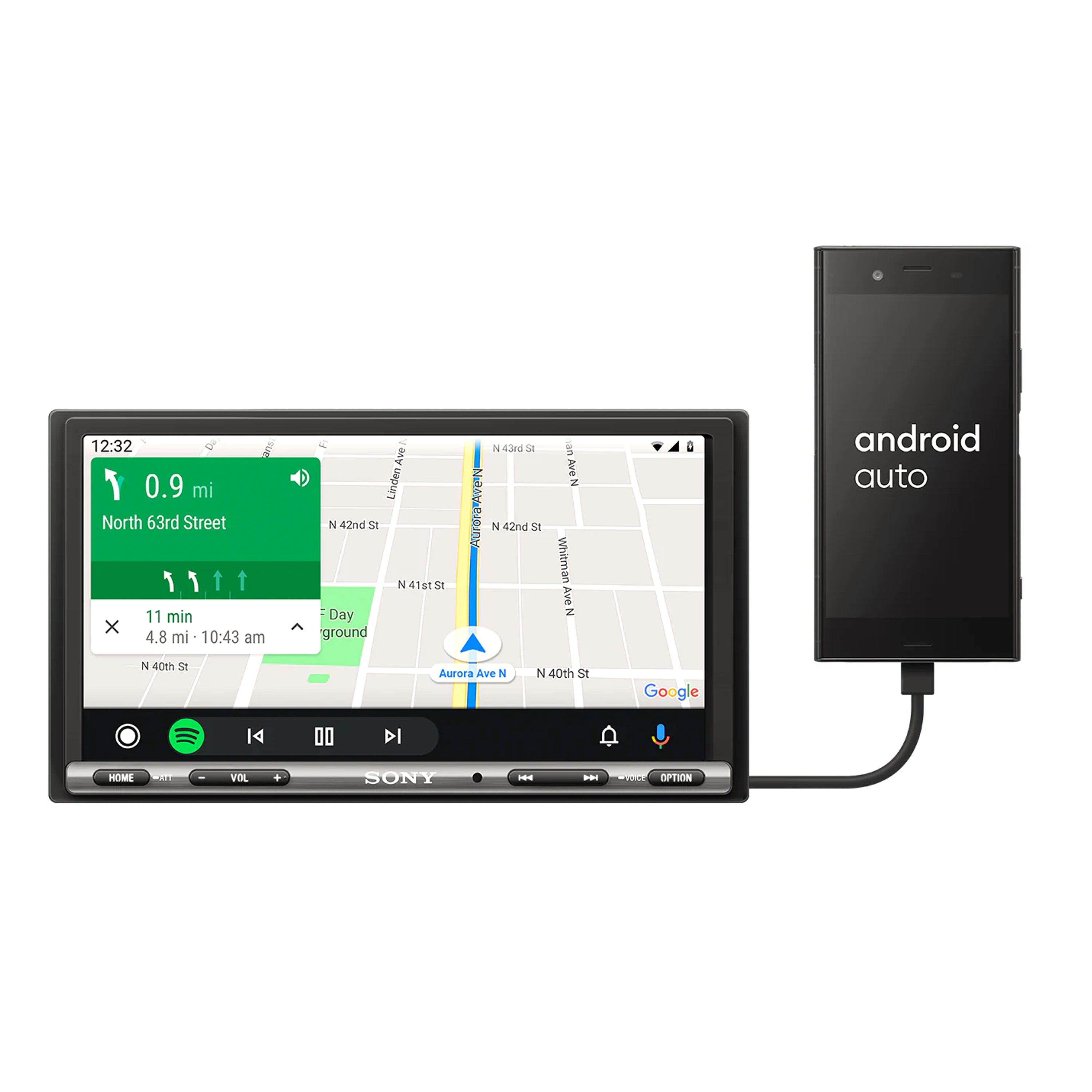 Sony XAV-AX150 6.95" Digital Media Receiver Apple CarPlay and Android Auto - Freemans Car Stereo
