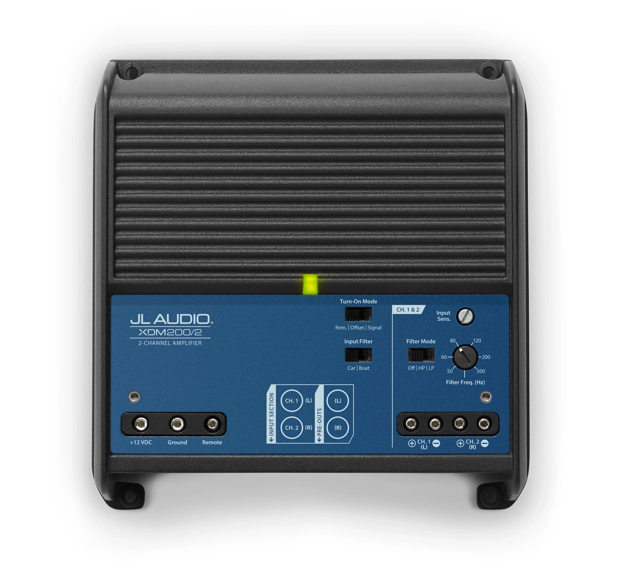 JL Audio XDM200/2 2 Channel Class D Full-Range Car/Marine Amplifier, 200 W