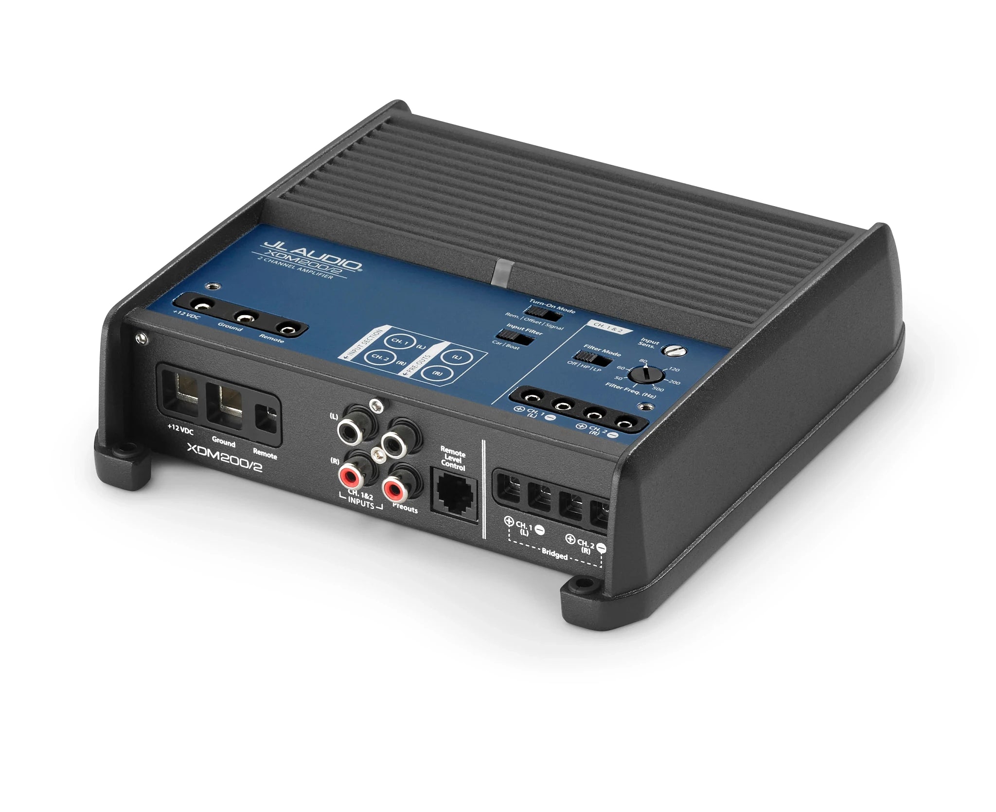 JL Audio XDM200/2 2 Channel Class D Full-Range Car/Marine Amplifier, 200 W
