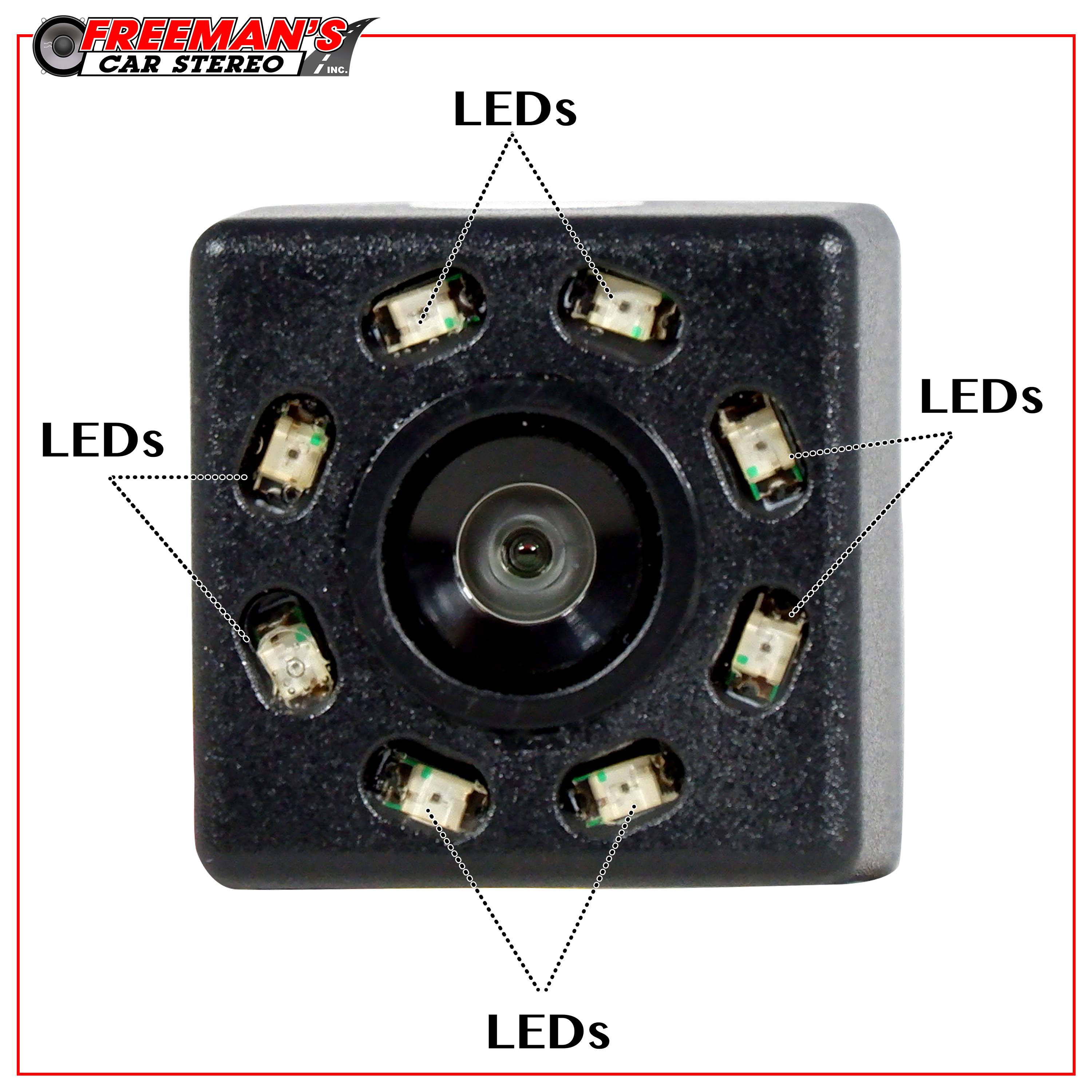 FCS LPCAM8 8 LED Square Hanging Backup Camera - Freemans Car Stereo