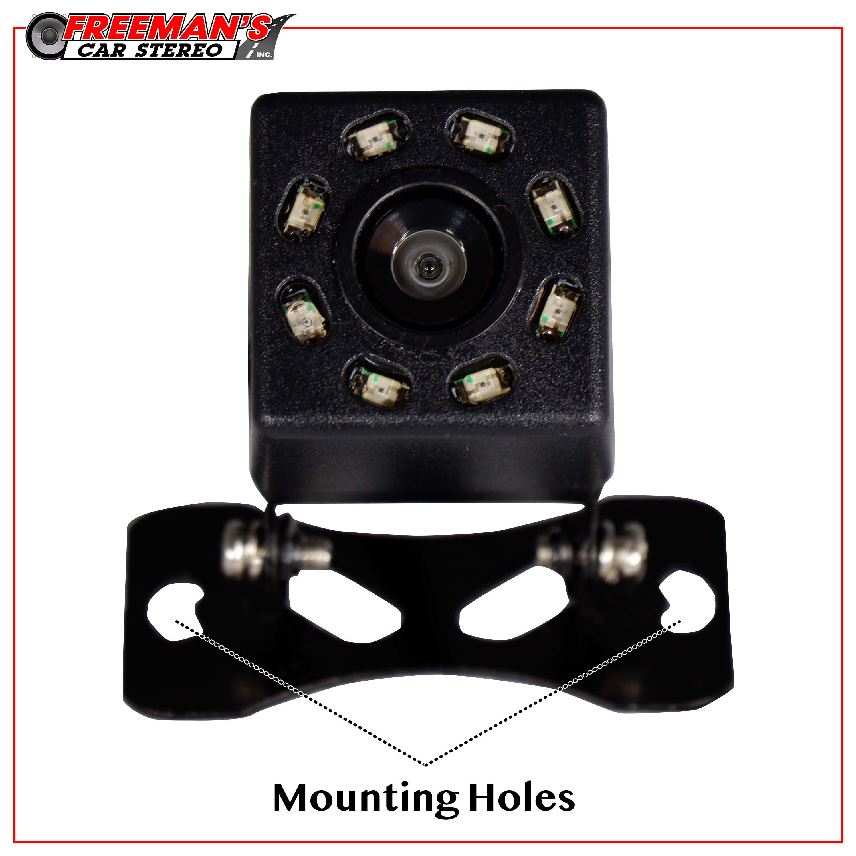 FCS LPCAM8 8 LED Square Hanging Backup Camera - Freemans Car Stereo