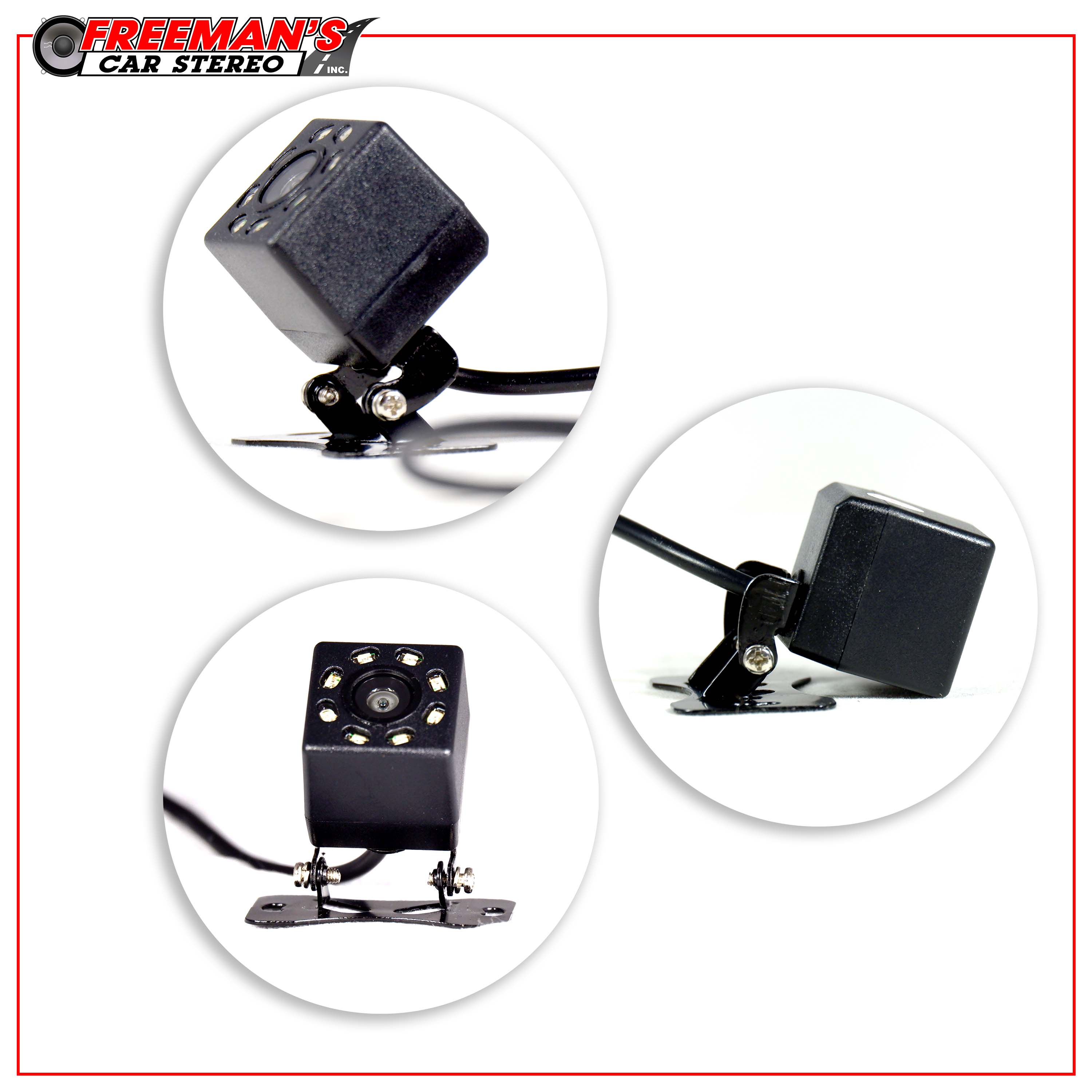FCS LPCAM8 8 LED Square Hanging Backup Camera - Freemans Car Stereo